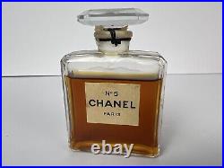 Chanel No 5 Paris Perfume Very Vintage Bottle No Volume Printed RARE