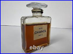 Chanel No 5 Paris Perfume Very Vintage Bottle No Volume Printed RARE