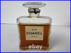 Chanel No 5 Paris Perfume Very Vintage Bottle No Volume Printed RARE