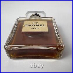 Chanel No 5 Paris Perfume Very Vintage Bottle No Volume Printed RARE