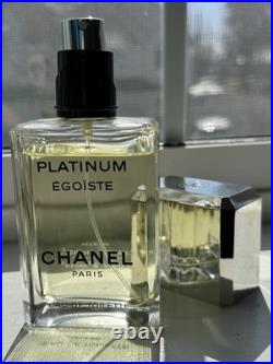 Chanel Platinum Égoïste Vintage 100ml. Open Box/Check Fill Level. Spray Bottle