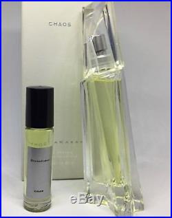 Chaos Donna Karan Vintage Spray Perfume Icicle Bottle 1.0oz with box plus BONUS