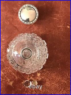 Collectible Antique 1909 Silver & Cut Glass Perfume Bottle By B. P. D. C Chester
