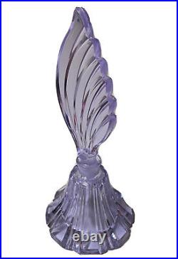 Collectible Bohemia Glass Purple Vanity Perfume Bottle Czech Republic Vintage