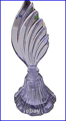 Collectible Bohemia Glass Purple Vanity Perfume Bottle Czech Republic Vintage