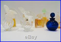 Collection of Eleven Vintage Lalique Perfume Bottles