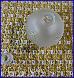 Coty A'suma France 1930s Embossed Flower Frosted Perfume Bottle 3.75 Vtg READ