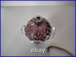 Cranberry Glass Vintage Perfume Bottle with Atomizer 6-1/2