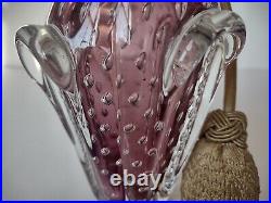 Cranberry Glass Vintage Perfume Bottle with Atomizer 6-1/2
