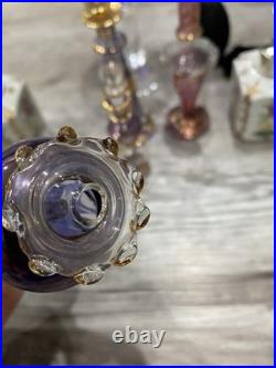 Custom Vintage Lot of 7 Art Deco Perfume Bottle Glass And Porcelain