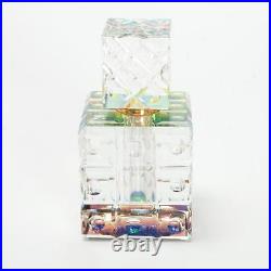 Cut Crystal Perfume Bottle With Prism Effect Vintage