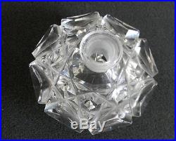 Czech vintage crystal perfume bottle with ornate stopper FREE SHIPPING