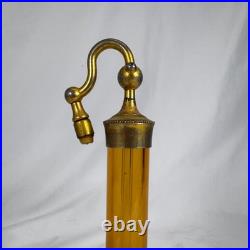 DeVilbiss Perfume Bottle Vintage Amber Red Glass Vanity Display Decor no bulb