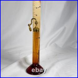 DeVilbiss Perfume Bottle Vintage Amber Red Glass Vanity Display Decor no bulb