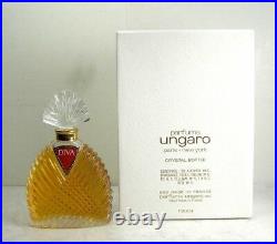 Diva Emanuel Ungaro Pure Parfum 1.0 oz / 30 ml Crystal Bottle Vintage (1983)