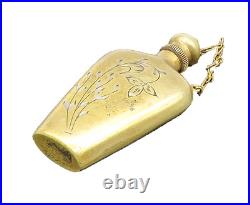 EAST EUROPEAN 925 Silver Vintage Floral Etched Perfume Bottle (OPENS) TR3236