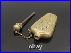 EAST EUROPEAN 925 Silver Vintage Floral Etched Perfume Bottle (OPENS) TR3236