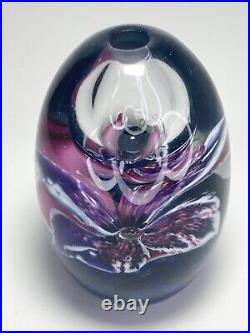 ERIC BRAKKEN, Signed 1993 VTG Handblown Tall Art Glass Perfume Bottle, 10.25