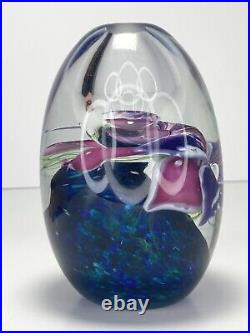 ERIC BRAKKEN, Signed 1993 VTG Handblown Tall Art Glass Perfume Bottle, 10.25