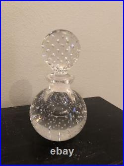 EUC Vintage Controlled Bubble Perfume Bottle Hoffmann Moser Czech Glass Weight