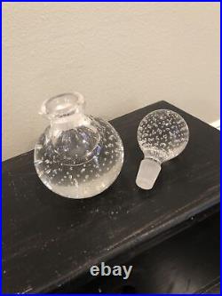 EUC Vintage Controlled Bubble Perfume Bottle Hoffmann Moser Czech Glass Weight
