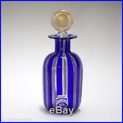 EXCEPTIONAL Vtg MURANO 6-Sided CENEDESE Perfume Bottle ArT GLaSs Italy GOLD