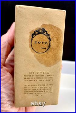 Excellent! Vintage'Chypre de Coty', perfume bottle withbox. C. 1927. 3.25 tall