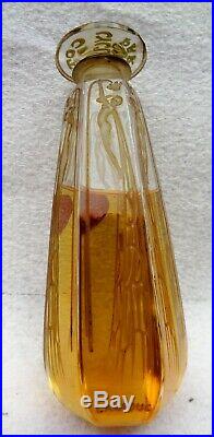 Extremely Rare VTG Coty Cyclamen Lalique Perfume Bottle Wing Nymph Flower 1909