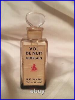 Extremely Rare Vintage 1933 Guerlain Vol De Nuit Pure Parfum Test Sample