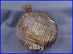 French Fragonard Wooden Box E Fuchs Violette Vintage Glass Perfume Scent Bottle