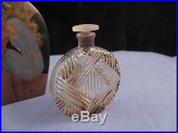 French Fragonard Wooden Box E Fuchs Violette Vintage Glass Perfume Scent Bottle