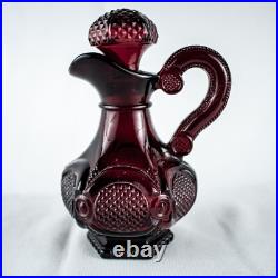 Farmhous New York Burgundy Wine Vintage Vanity Perfume Bath Oil Cut Glass Bottle Farmhous New York Burgundy Wine Vintage Vanity Perfume Bath Oil Cut Glass Bottle