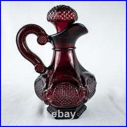 Farmhous New York Burgundy Wine Vintage Vanity Perfume Bath Oil Cut Glass Bottle Farmhous New York Burgundy Wine Vintage Vanity Perfume Bath Oil Cut Glass Bottle