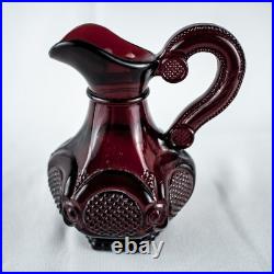 Farmhous New York Burgundy Wine Vintage Vanity Perfume Bath Oil Cut Glass Bottle Farmhous New York Burgundy Wine Vintage Vanity Perfume Bath Oil Cut Glass Bottle