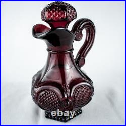 Farmhous New York Burgundy Wine Vintage Vanity Perfume Bath Oil Cut Glass Bottle Farmhous New York Burgundy Wine Vintage Vanity Perfume Bath Oil Cut Glass Bottle