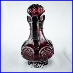 Farmhous New York Burgundy Wine Vintage Vanity Perfume Bath Oil Cut Glass Bottle Farmhous New York Burgundy Wine Vintage Vanity Perfume Bath Oil Cut Glass Bottle
