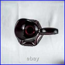 Farmhous New York Burgundy Wine Vintage Vanity Perfume Bath Oil Cut Glass Bottle Farmhous New York Burgundy Wine Vintage Vanity Perfume Bath Oil Cut Glass Bottle