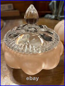 Fenton glass 3 pc set vintage vanity