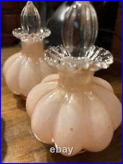 Fenton glass 3 pc set vintage vanity