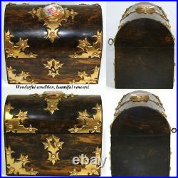 Fine Antique Victorian Coromandel & Gilt Bronze Gothic Double Scent Casket, Box