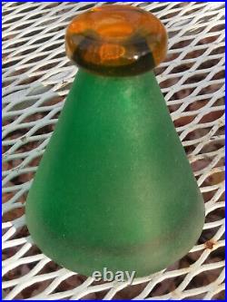 Franco Moretti Murano Glass Satinato Perfume Bottle Signed Vintage
