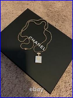 Free Shipping! Vintage Chanel No. 5 Perfume Bottle Gold tone Necklace Rare