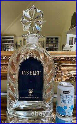 GIANT LYS BLEU Perfume FACTICE DISPLAY DUMMY BOTTLE GLASS 17 HEAVY READ VTG