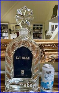 GIANT LYS BLEU Perfume FACTICE DISPLAY DUMMY BOTTLE GLASS 17 HEAVY READ VTG