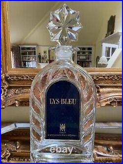 GIANT LYS BLEU Perfume FACTICE DISPLAY DUMMY BOTTLE GLASS 17 HEAVY READ VTG