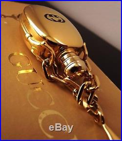 GOLD GUCCI PERFUME BOTTLE KEYRING PENDANT VINTAGE RARE 70s COLLECTABLE