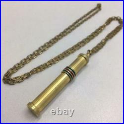GUCCI Perfume Bottle Motif Sherry Line Pendant Chain Necklace Vintage F/S