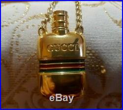 GUCCI vintage jewelry necklace Gucci hip flask motif perfume bottle 60
