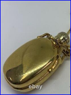 Gucci Authentic Vintage Gold Tone Perfume Bottle Pendant On Chain