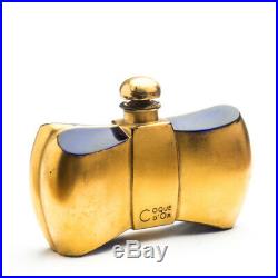 Guerlain Baccarat Perfume Bottle Coque D'Or Flacon Noeud Papillon c1937 Vintage